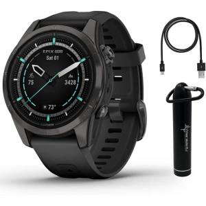 imageWearable4U  Garmin Epix Pro Gen 2 Sapphire Titanium 51 mm SmartwatchAMOLED Up to 31 Days Battery Life Multisport ampamp Outdoor GPS Watch wFlashlights ampamp Gift BundleCarbon Gray TitaniumBlack EBank