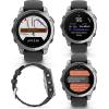 imageGarmin Fenix E  47 mm AMOLED Premium Multisport GPS Smartwatch LongLasting Battery Life Stainless Steel with Black Silicone Band with Wearable4U Black Earbuds Bundle