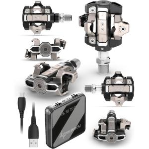 imageGarmin Rally XC110 SingleSensing Power Meter Pedals  OffRoad Shimano SPD Cleat Compatible Rechargeable 90h Ride Time Tracks Total Power ampamp Cadence w Wearable4U PowerBank Bundle