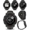imageWearable4U Garmin Instinct E 45mm Rugged Outdoor GPS Smartwatch 247 Health Monitoring WristBased Heart Rate Up to 16 Days of Battery Life Black with Charcoal Band BundleBlackCharcoal