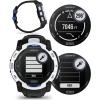 imageWearable4U Garmin Instinct E 45mm Rugged Outdoor GPS Smartwatch 247 Health Monitoring WristBased Heart Rate Up to 16 Days of Battery Life Black with Charcoal Band BundleWhitestoneBlackBlue