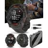 imageWearable4U Garmin Instinct E 45mm Rugged Outdoor GPS Smartwatch 247 Health Monitoring WristBased Heart Rate Up to 16 Days of Battery Life Black with Charcoal Band BundleBlackCharcoal