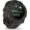 imageWearable4U Garmin Instinct E 45mm Rugged Outdoor GPS Smartwatch 247 Health Monitoring WristBased Heart Rate Up to 16 Days of Battery Life Black with Charcoal Band BundleBlackCharcoal