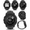 imageWearable4U Garmin Instinct E 45mm Rugged Outdoor GPS Smartwatch 247 Health Monitoring WristBased Heart Rate Up to 16 Days of Battery Life Black with Charcoal Band BundleBlackCharcoal