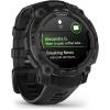 imageWearable4U Garmin Instinct E 45mm Rugged Outdoor GPS Smartwatch 247 Health Monitoring WristBased Heart Rate Up to 16 Days of Battery Life Black with Charcoal Band BundleBlack