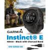 imageWearable4U Garmin Instinct E 45mm Rugged Outdoor GPS Smartwatch 247 Health Monitoring WristBased Heart Rate Up to 16 Days of Battery Life Black with Charcoal Band BundleBlackCharcoal