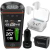 imageBushnell Wingman HD View Golf Speaker 35quot Touchscreen GPS Distances Premium 360 Audio Waterproof Design Magnetic Cart Mount with Wearable4U Black Earbuds ampamp CarWall Chargers BundleWHT EarBuds  CarWall Adapters