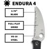 imageSpyderco Endura Flat Lightweight Folding Knife  Black FRN Handle with SpyderEdge FullFlat Grind VG10 Steel Wharncliffe Blade  C10FSWCBK