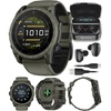 image:imageGarmin Tactix 8 51mm Cerakt Premium Tactical GPS Smartwatch AMOLED Display Applied Ballistics Solver Olive Drab Cerakt Coating White Earbuds BundleOlive Drab
