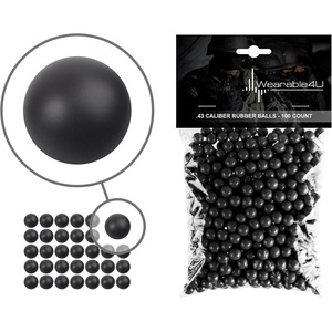 image:image43 Cal or 50 Cal or 68 Cal Rubber Balls New Reusable Training Soft Rubber Balls for Paintball GunsBlack x 100