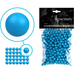 image:image43 Cal or 50 Cal or 68 Cal Rubber Balls New Reusable Training Soft Rubber Balls for Paintball GunsBlue x 100