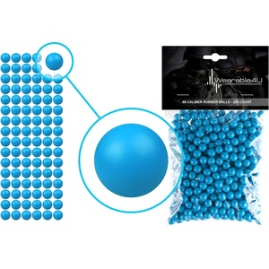 image:image43 Cal or 50 Cal or 68 Cal Rubber Balls New Reusable Training Soft Rubber Balls for Paintball GunsBlue x 250