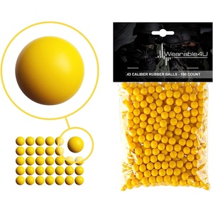 image:image43 Cal or 50 Cal or 68 Cal Rubber Balls New Reusable Training Soft Rubber Balls for Paintball GunsYellow x 100