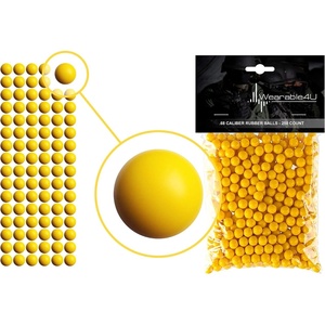 image:image43 Cal or 50 Cal or 68 Cal Rubber Balls New Reusable Training Soft Rubber Balls for Paintball GunsYellow x 250